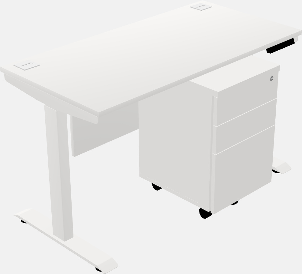 Single motor electric desk