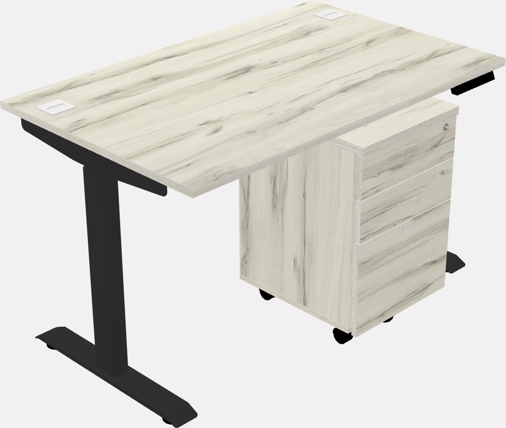 Single motor electric desk