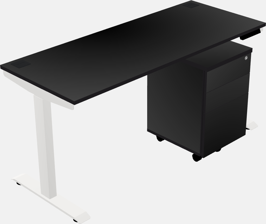 Single motor electric desk