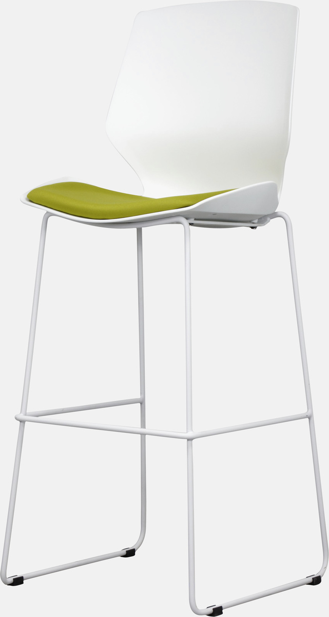 Curvilinear bar height chair