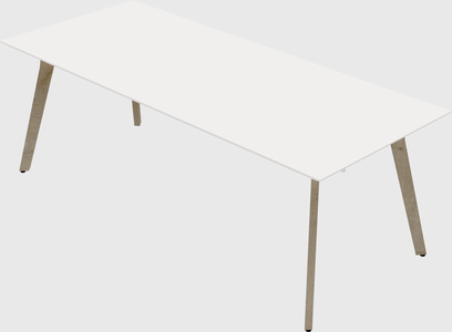 Modern spacious rectangular executive desk/table - solid wood frame