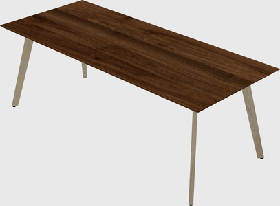 Modern spacious rectangular executive desk/table - solid wood frame