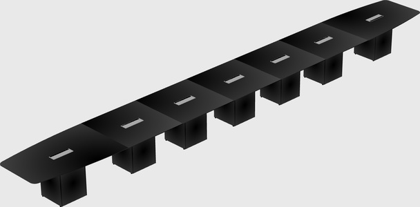 Boat-shaped meeting table
