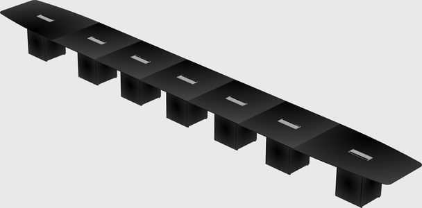 Boat-shaped meeting table