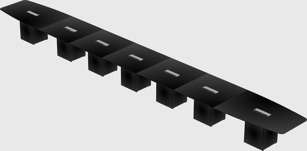 Boat-shaped meeting table