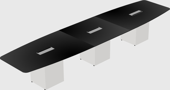 Boat-shaped meeting table