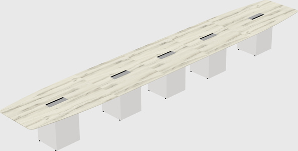 Boat-shaped meeting table