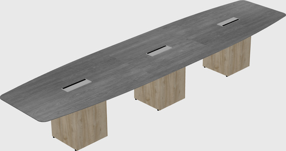 Boat-shaped meeting table