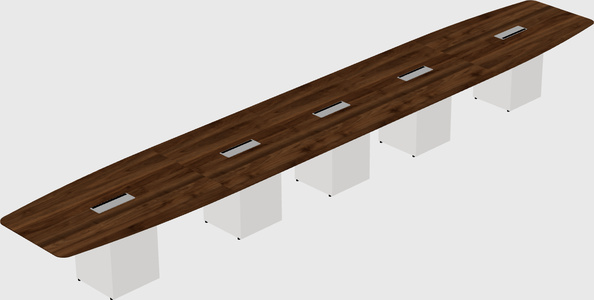 Boat-shaped meeting table