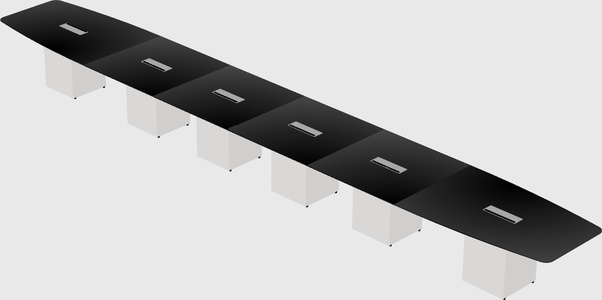 Boat-shaped meeting table