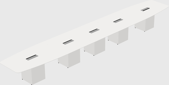 Boat-shaped meeting table