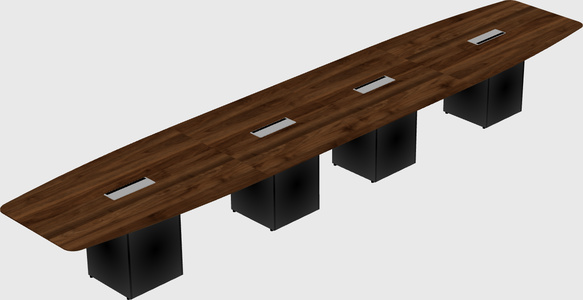 Boat-shaped meeting table