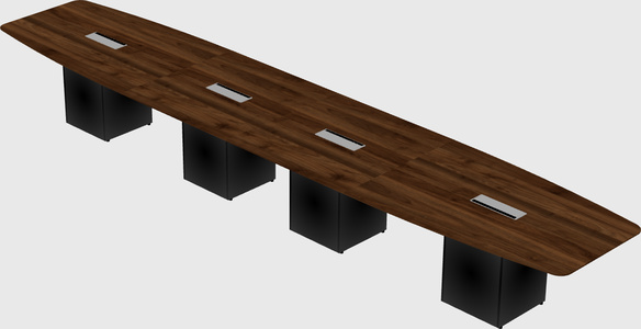 Boat-shaped meeting table