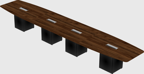 Boat-shaped meeting table