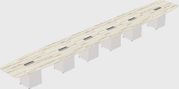 Boat-shaped meeting table