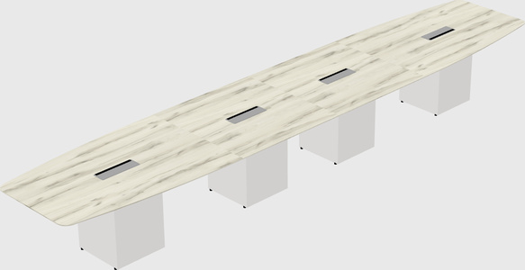 Boat-shaped meeting table