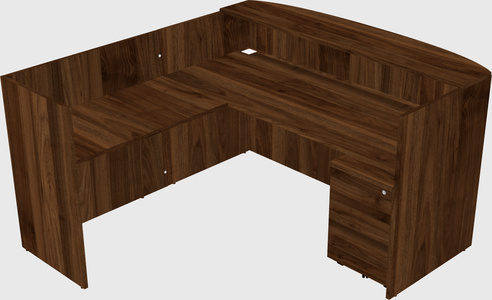 L-shaped reception desk