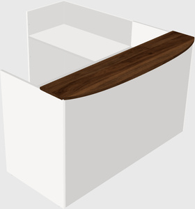 Bureau de réception en forme de l