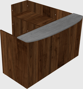 L-shaped reception desk