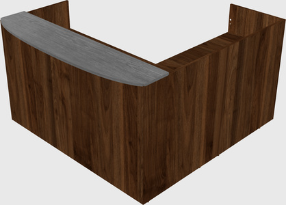 L-shaped reception desk