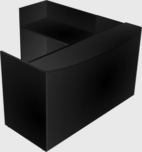 Bureau de réception en forme de l