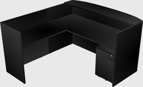 Bureau de réception en forme de l
