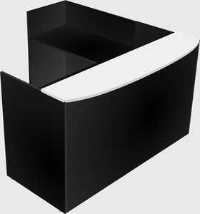 Bureau de réception en forme de l