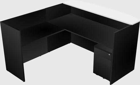 Bureau de réception en forme de l