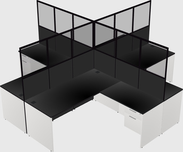 Shared l-shaped cubicles