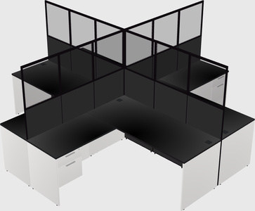 Shared l-shaped cubicles