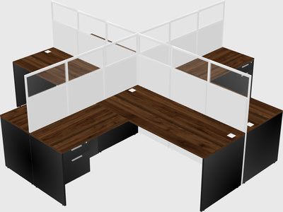 Shared l-shaped cubicles