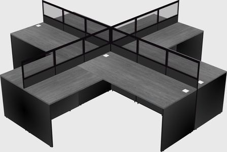 Shared l-shaped cubicles