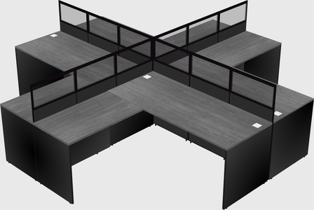 Shared l-shaped cubicles