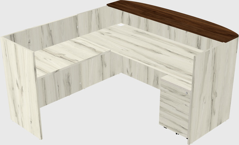 Bureau de réception en forme de l