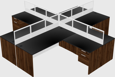 Shared l-shaped cubicles