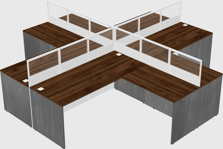 Shared l-shaped cubicles