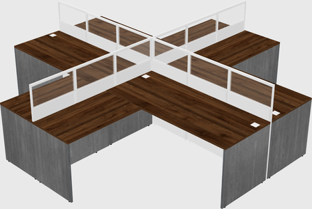 Shared l-shaped cubicles