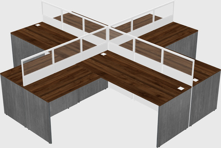 Shared l-shaped cubicles