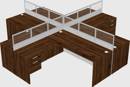Shared l-shaped cubicles