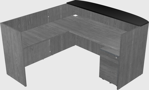 Bureau de réception en forme de l