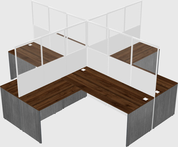 Shared l-shaped cubicles