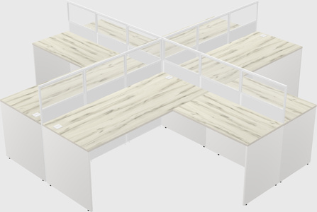 Shared l-shaped cubicles