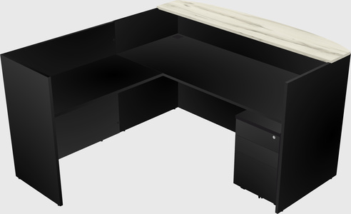Bureau de réception en forme de l