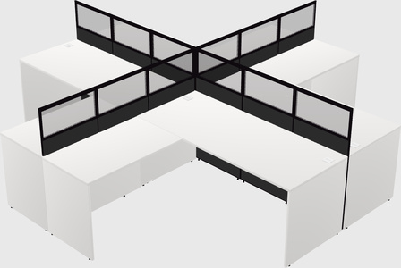 Shared l-shaped cubicles