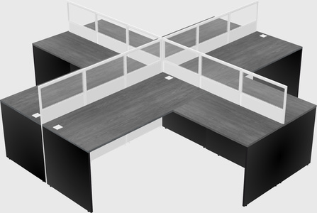 Shared l-shaped cubicles