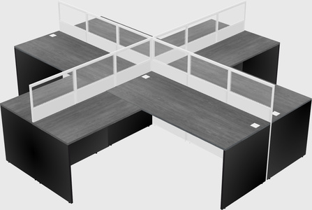 Shared l-shaped cubicles