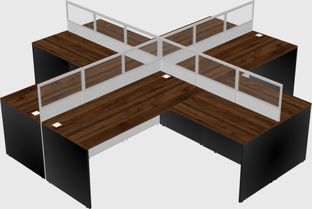 Shared l-shaped cubicles