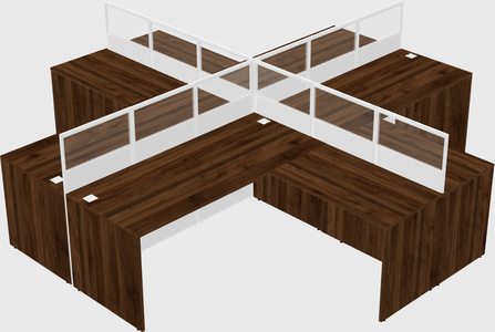Shared l-shaped cubicles