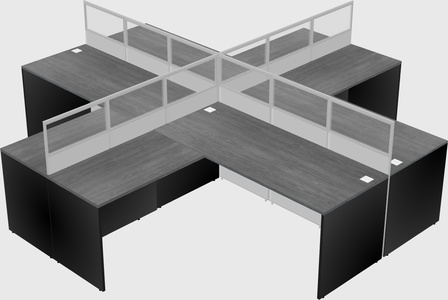 Shared l-shaped cubicles