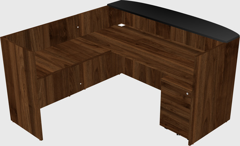 Bureau de réception en forme de l